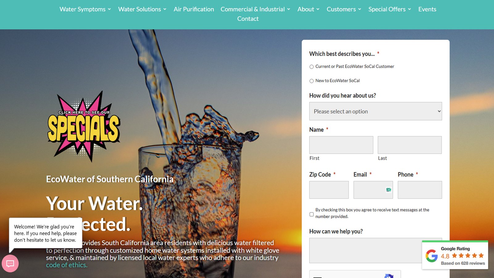Eco Water SoCal Website Development